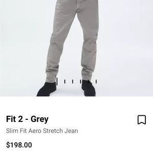 🦴🦴 RAG & BONE MENS FIT 2 GRAY SLIM JEANS SIZE 34 EUC 🦴🦴